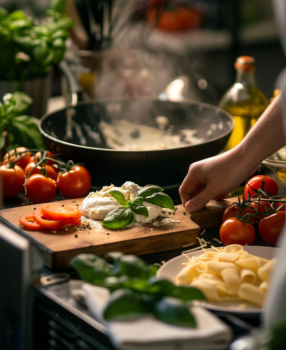pasta con la burrata