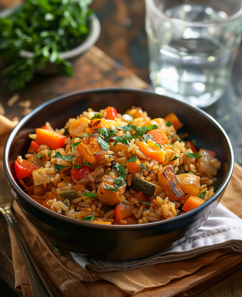 arroz integral con verduras