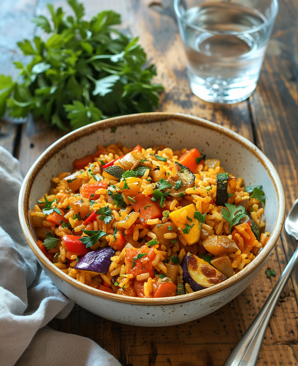 arroz integral con verduras