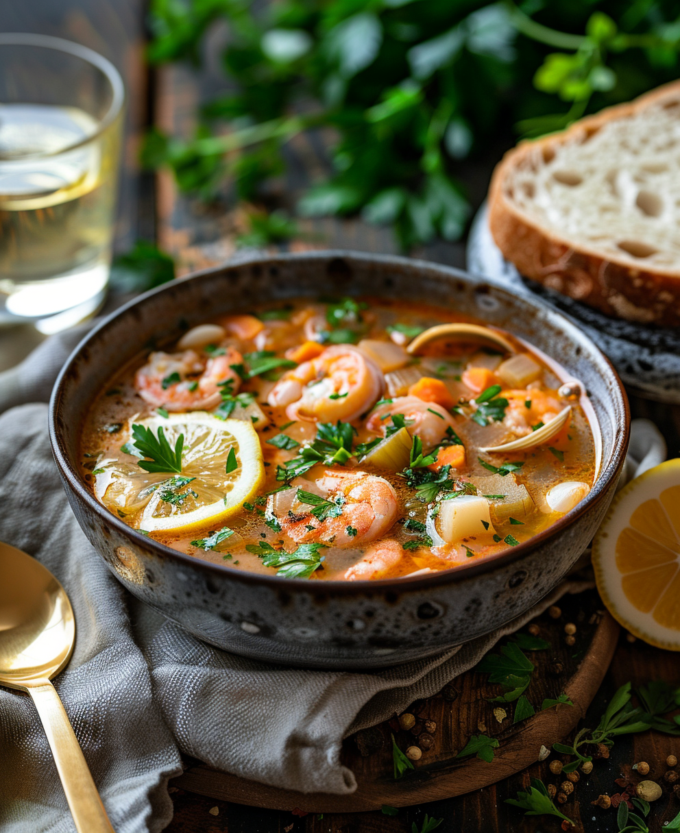 cómo se hace la sopa de marisco