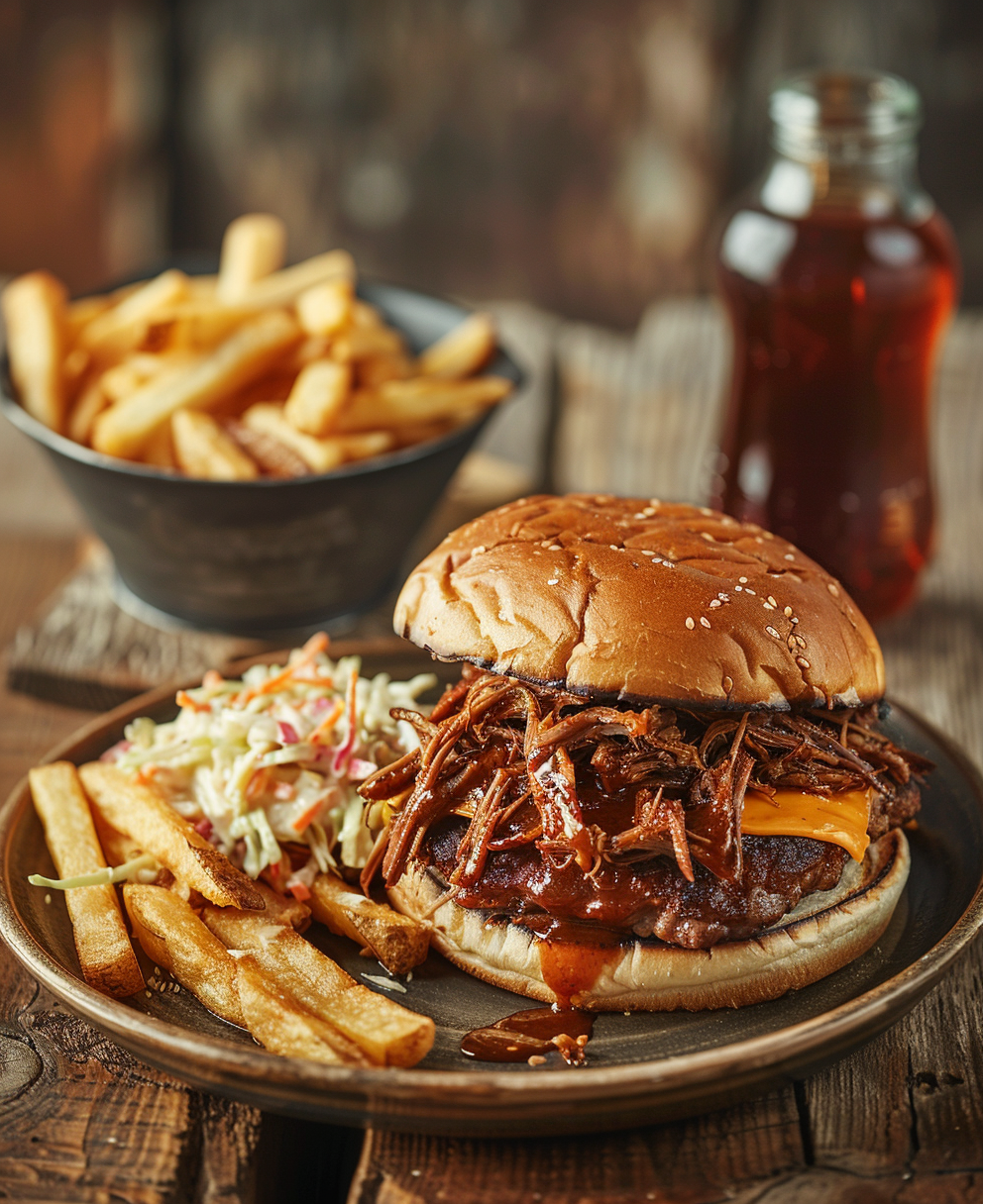 hamburguesa de pulled pork