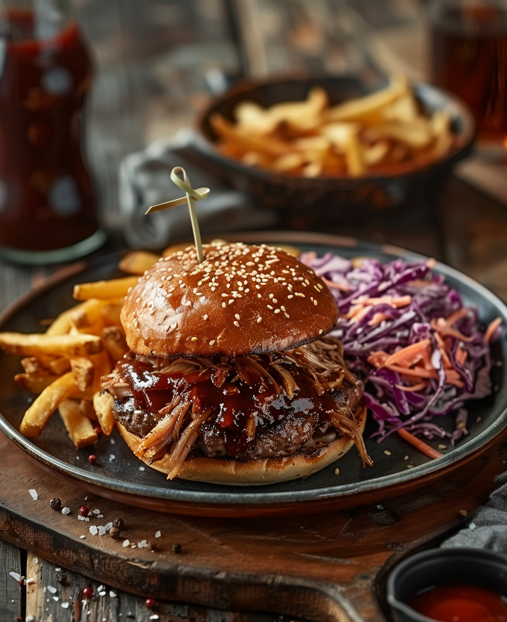 hamburguesa de pulled pork