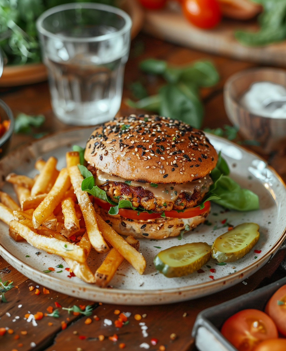 hamburguesas de garbanzos