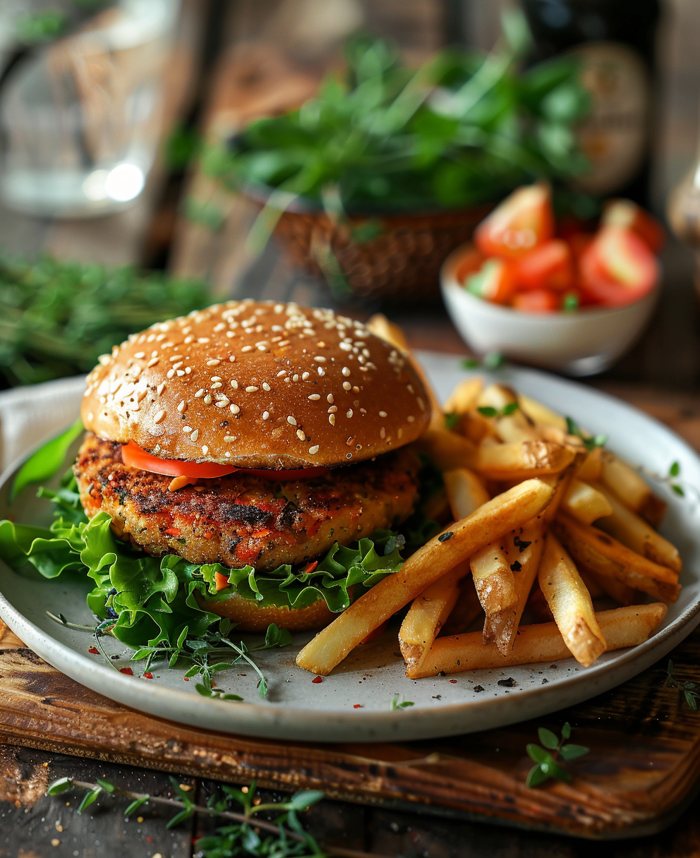 hamburguesas de garbanzos