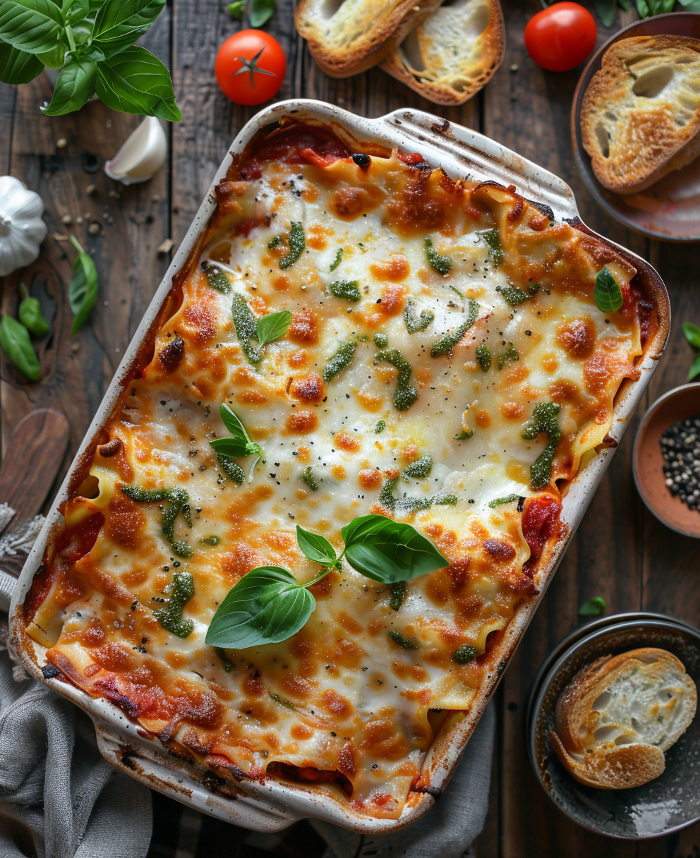 lasaña de verduras con bechamel