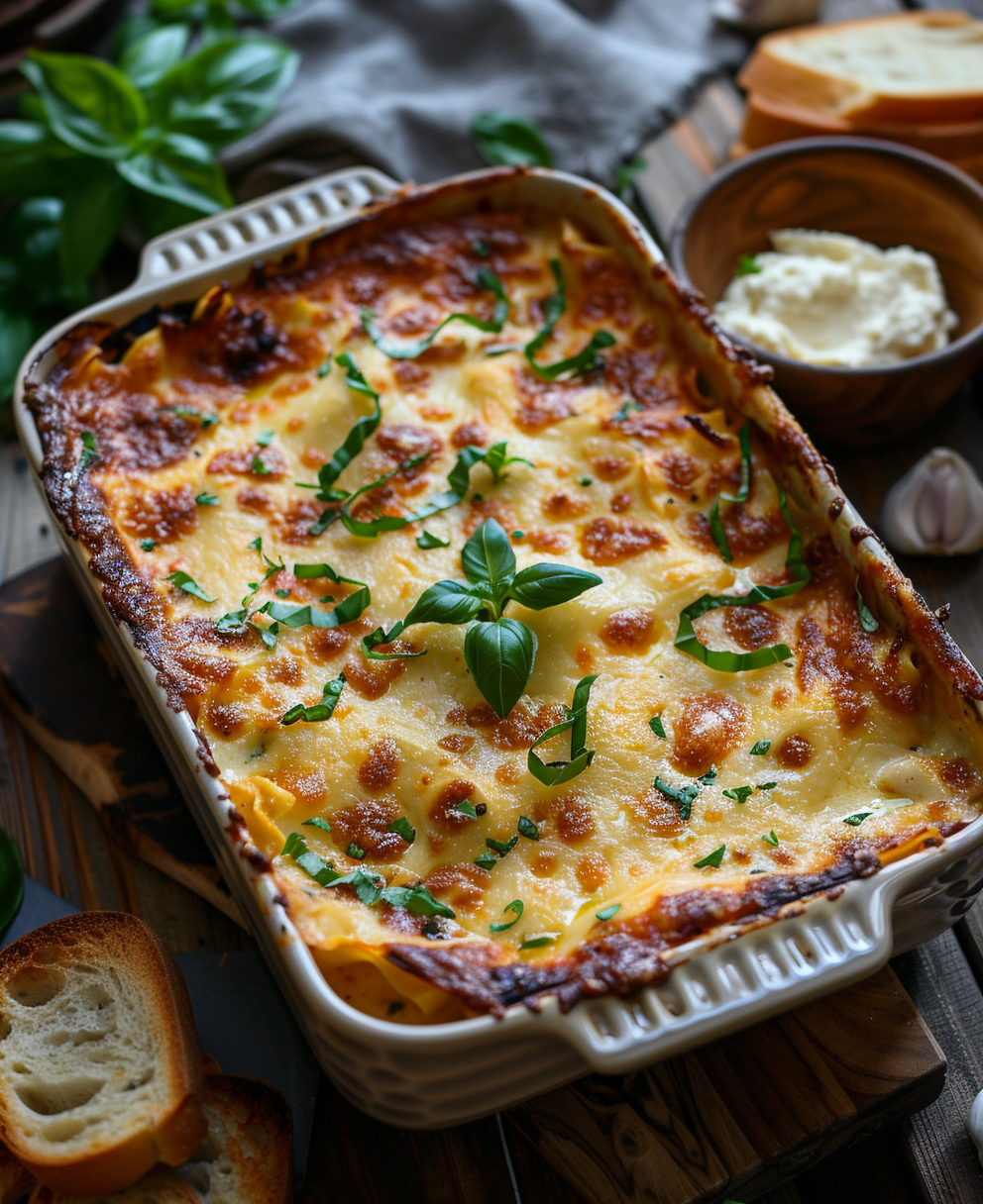 lasaña de verduras con bechamel