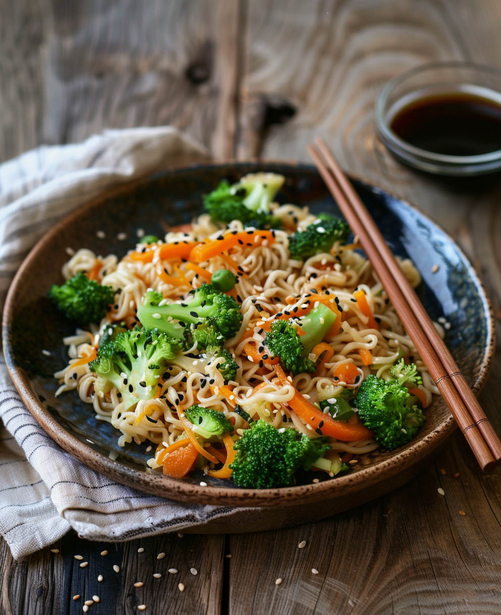 noodles con verduras