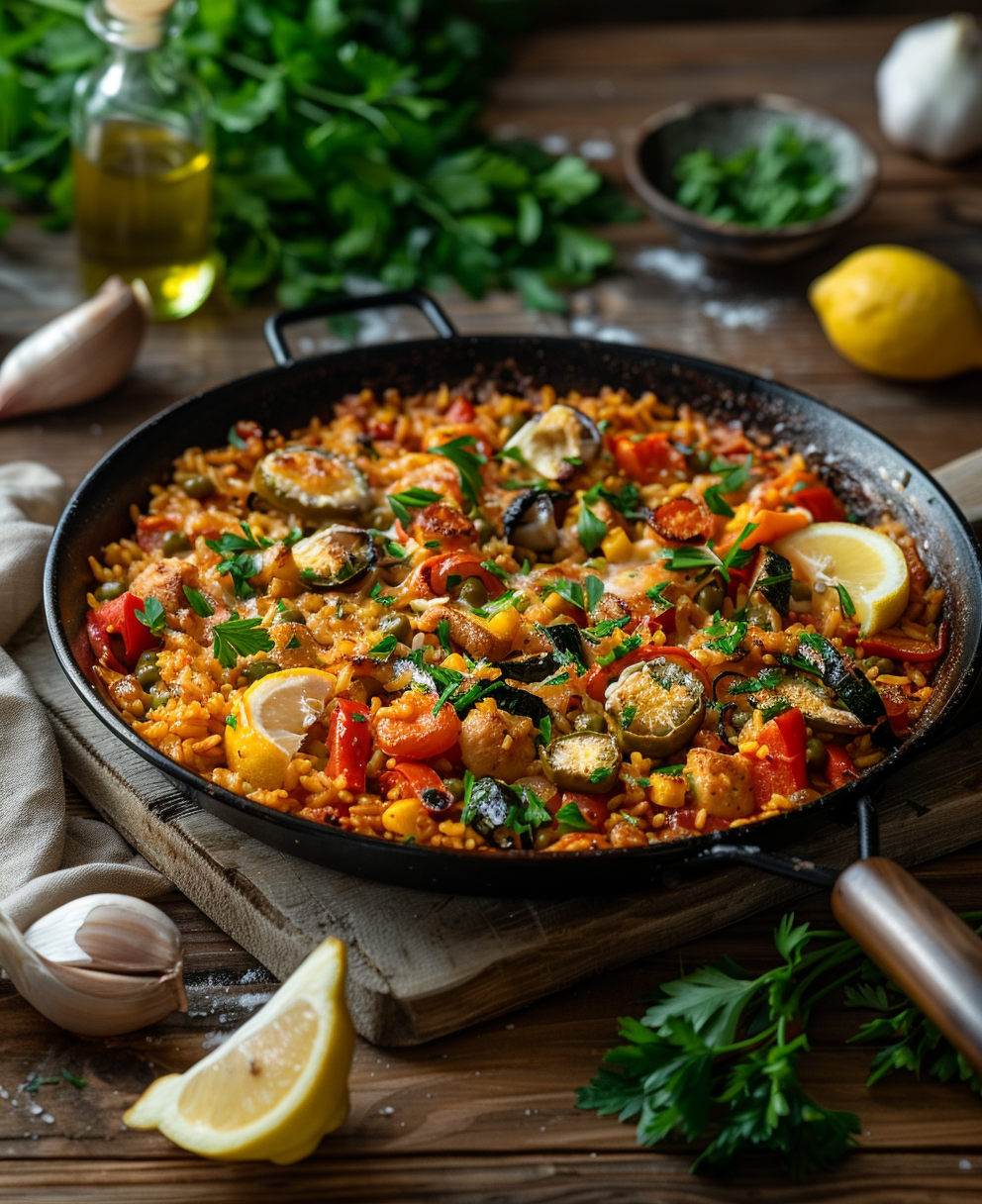 paella verduras