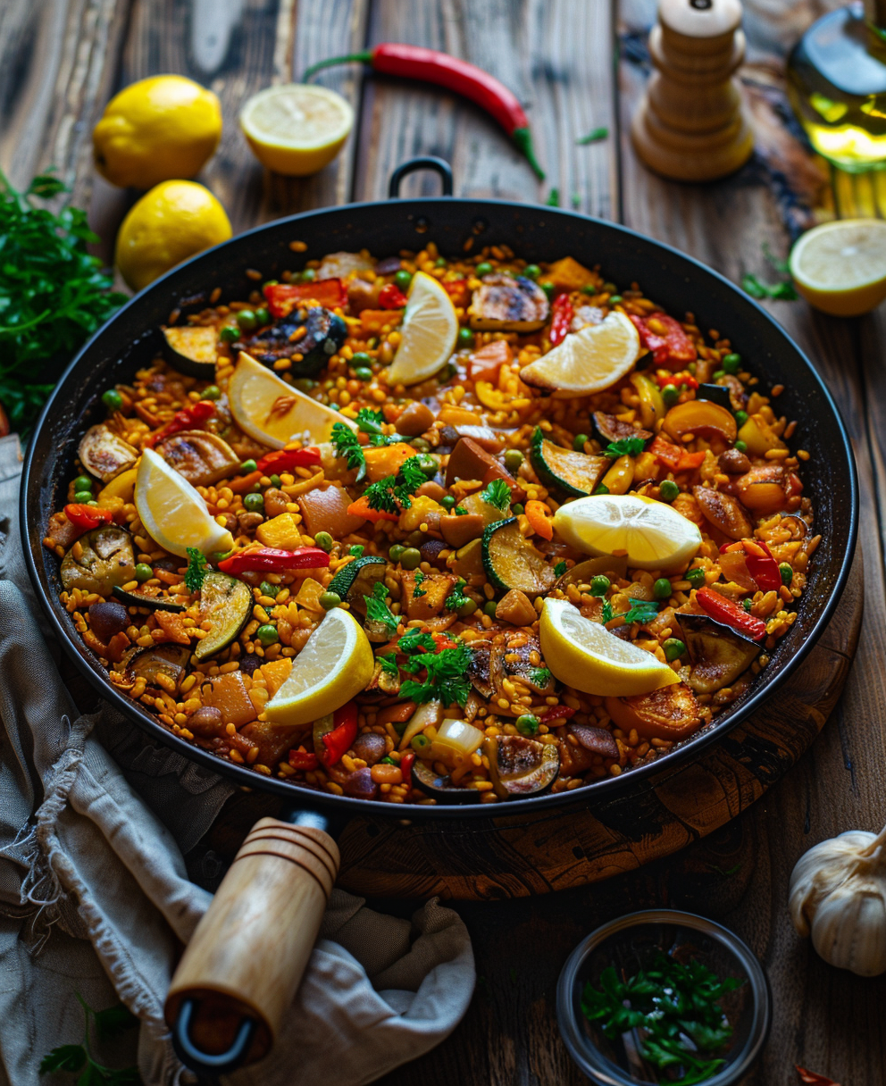 paella verduras