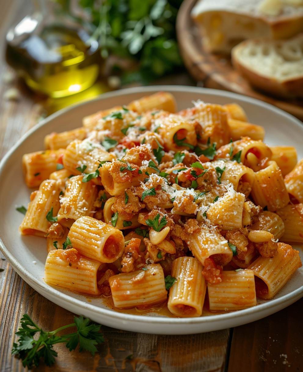 pasta con paccheri