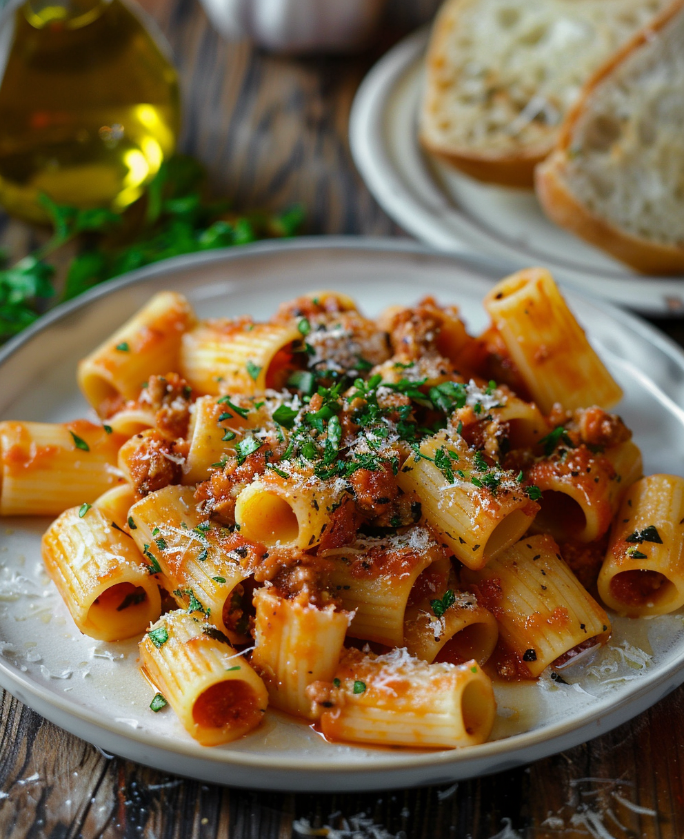 pasta con paccheri