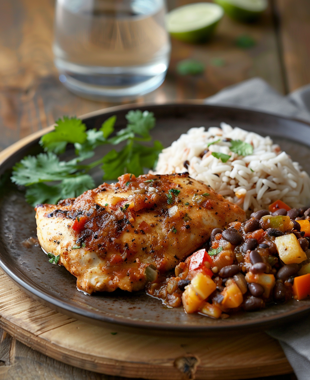 pollo en salsa con verduras