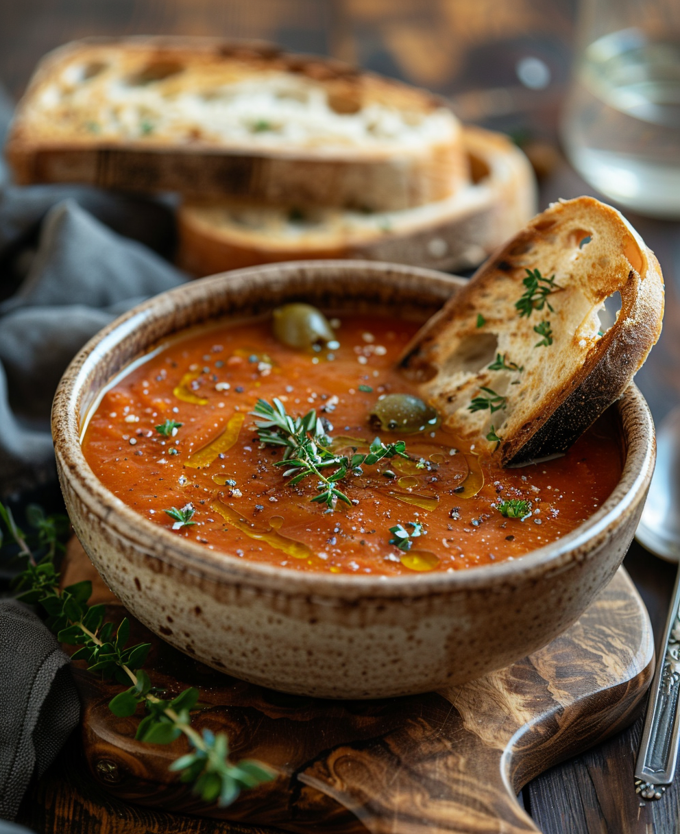 sopa de tomate andaluz