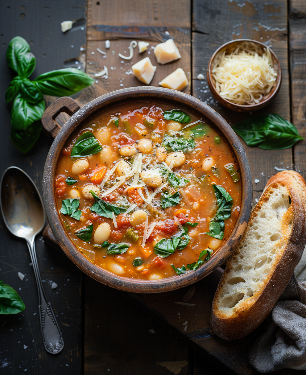 sopa minestrone receta sencilla