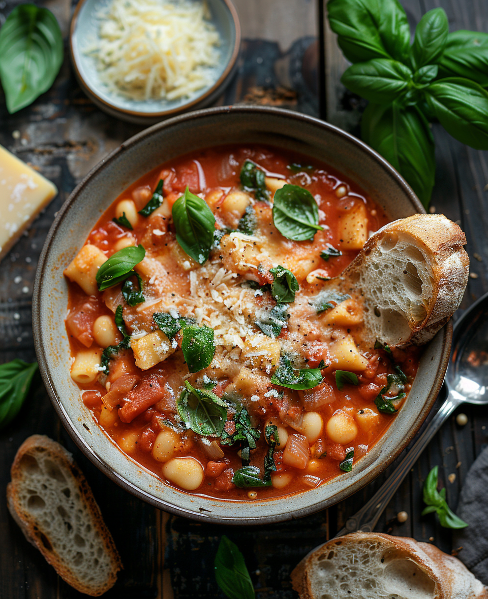 sopa minestrone receta sencilla
