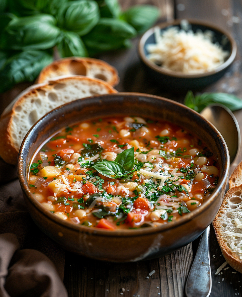 sopa minestrone receta sencilla