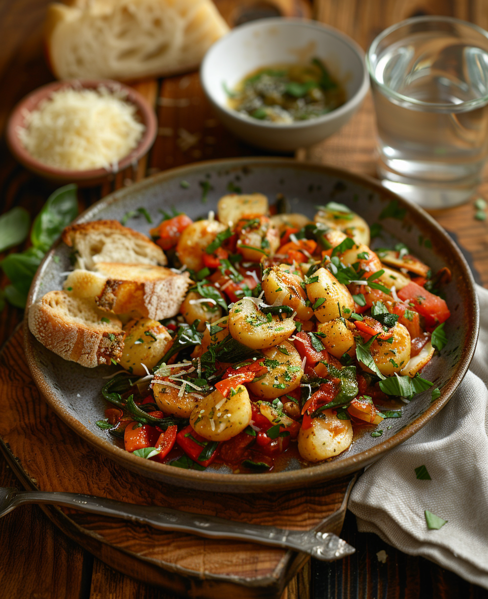 tallarines con verduras