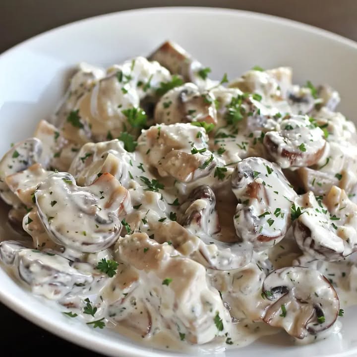 Champiñones Cremosos Rápidos