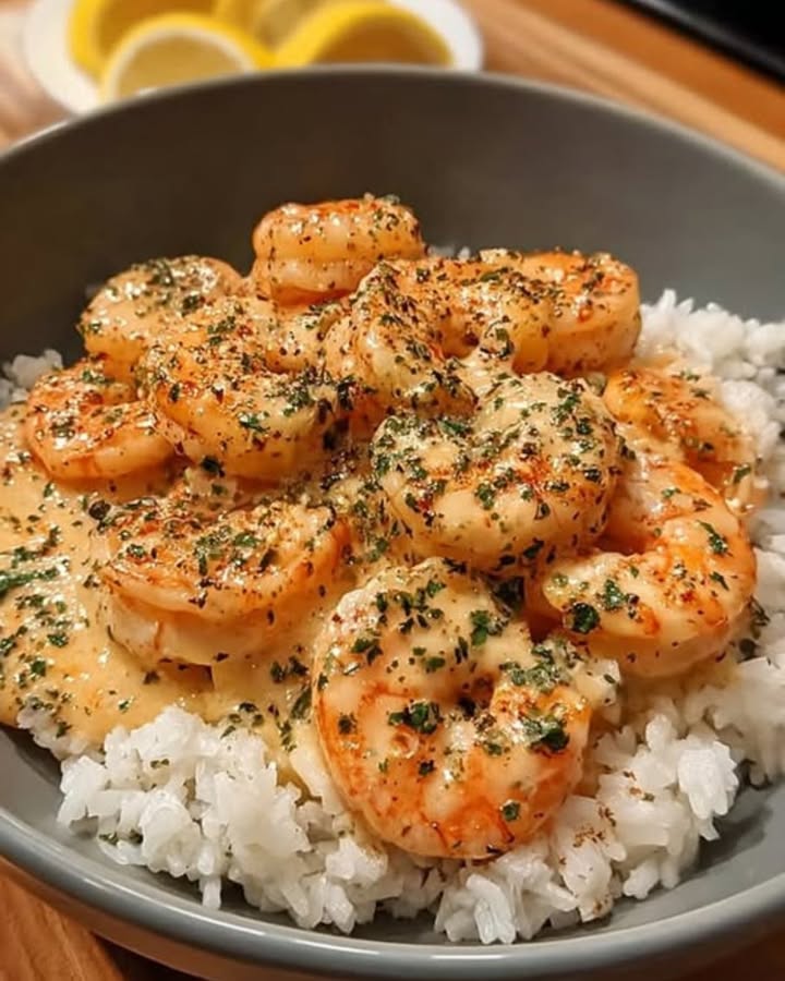 Crevettes Ail Cremosas