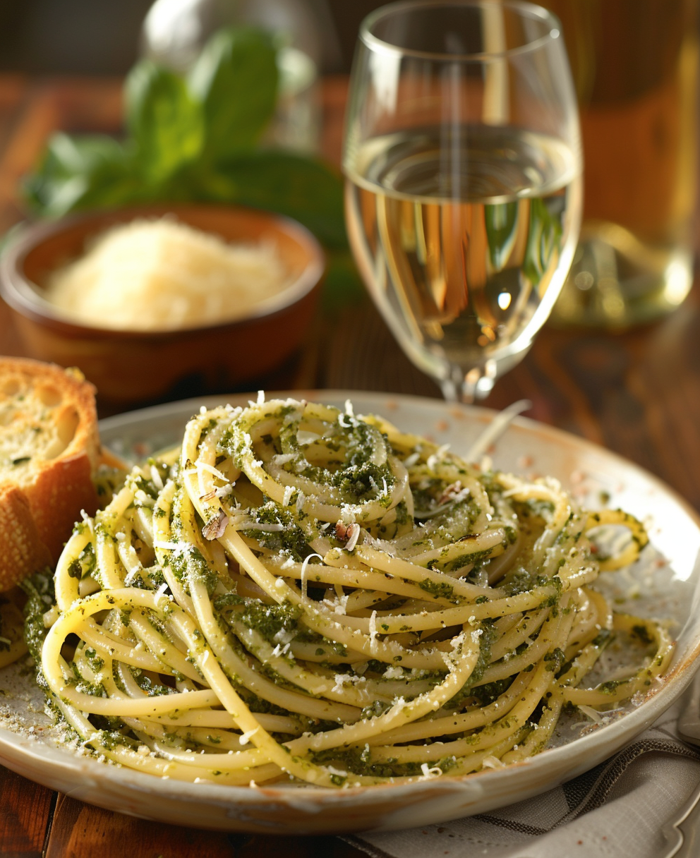 Espaguetis al Pesto