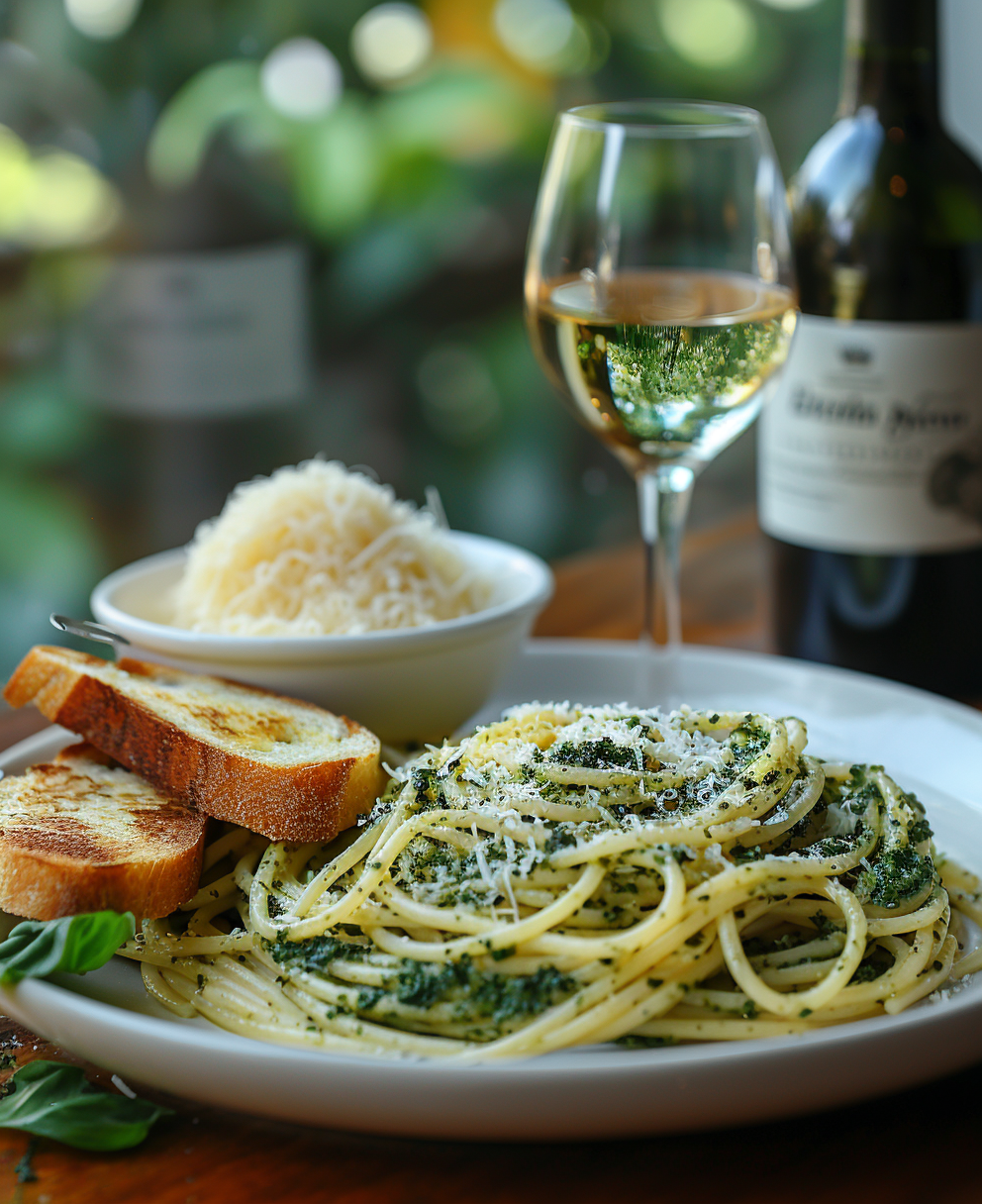 Espaguetis al Pesto