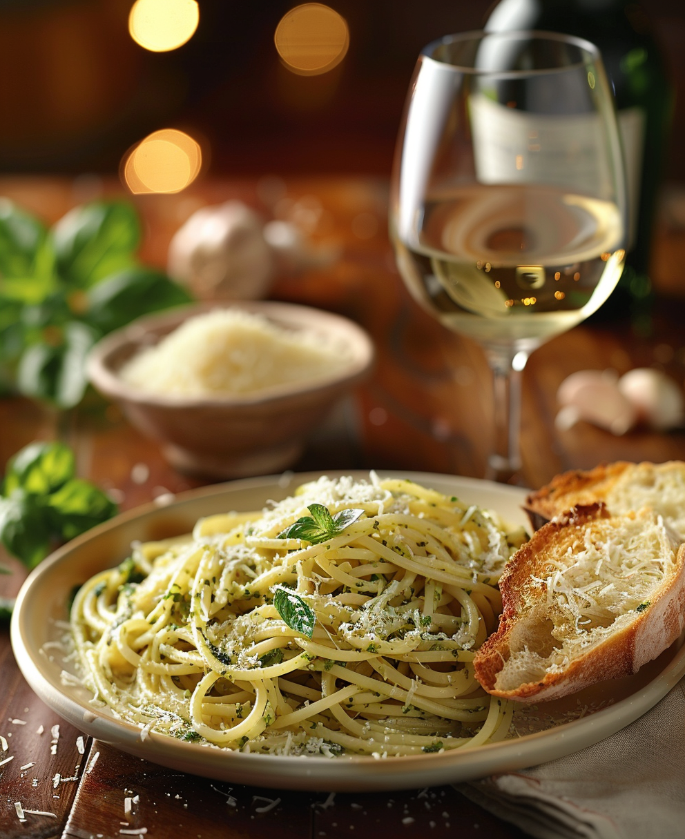 Espaguetis al Pesto