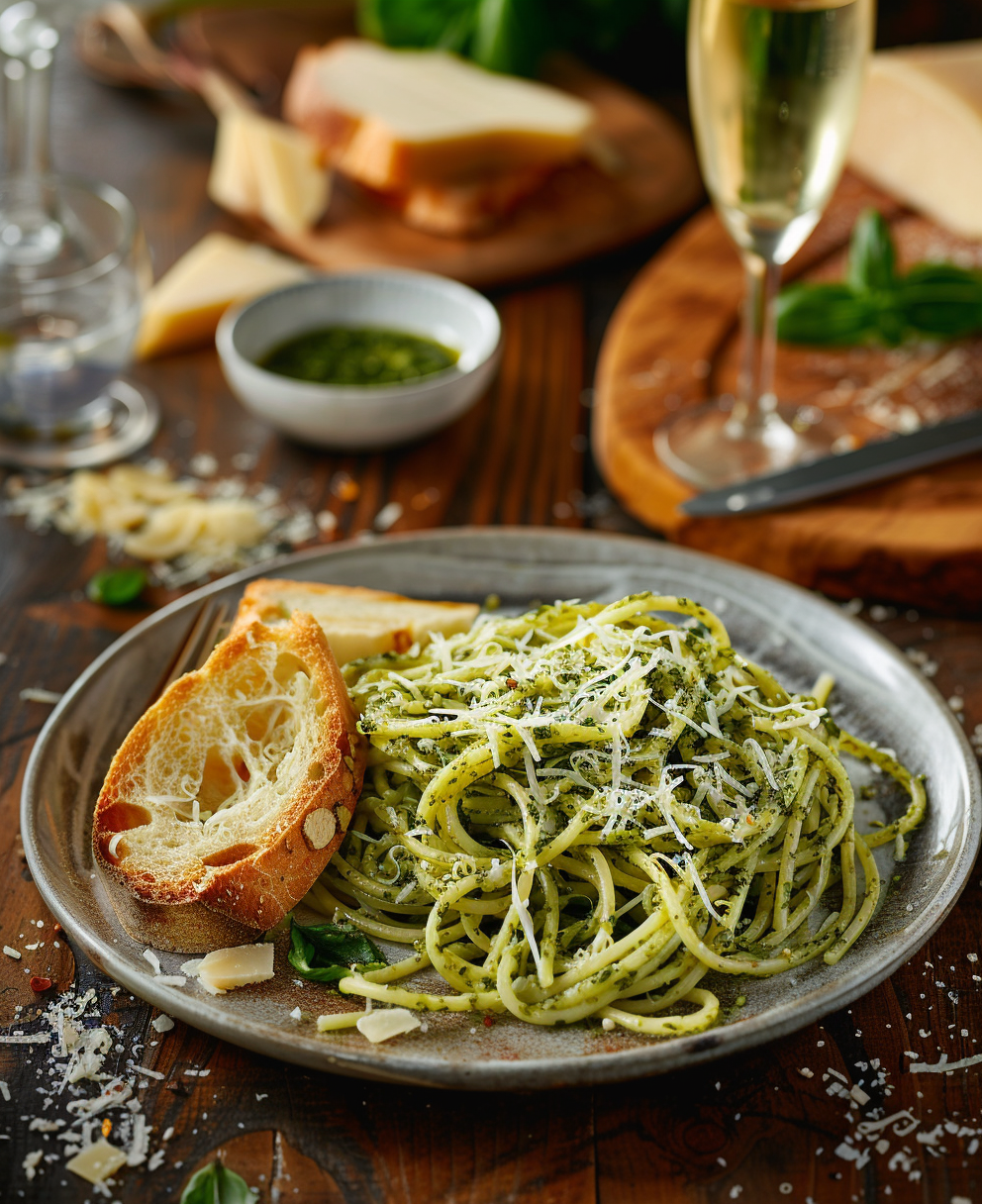 Espaguetis al Pesto