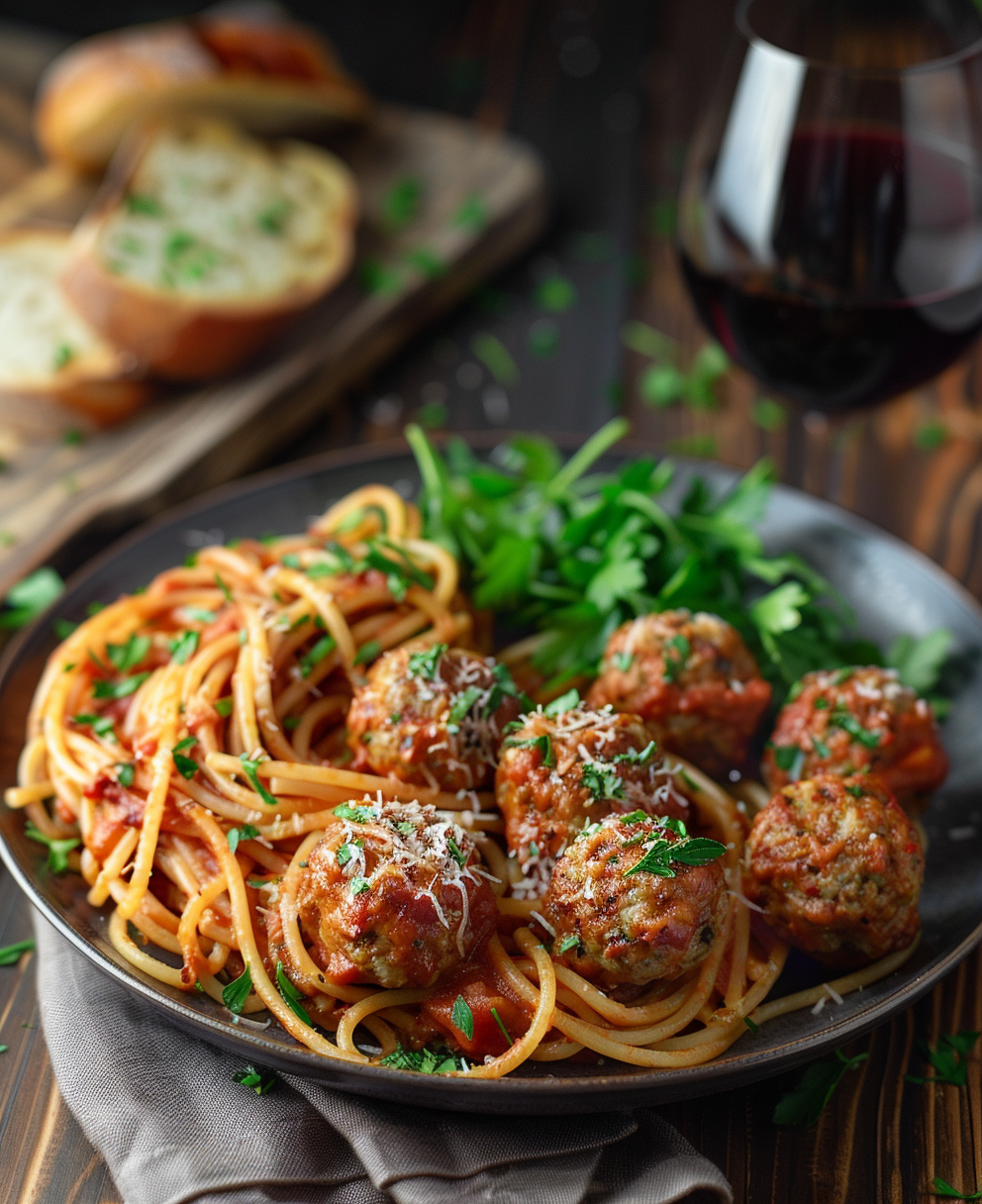 Espaguetis con Albóndigas
