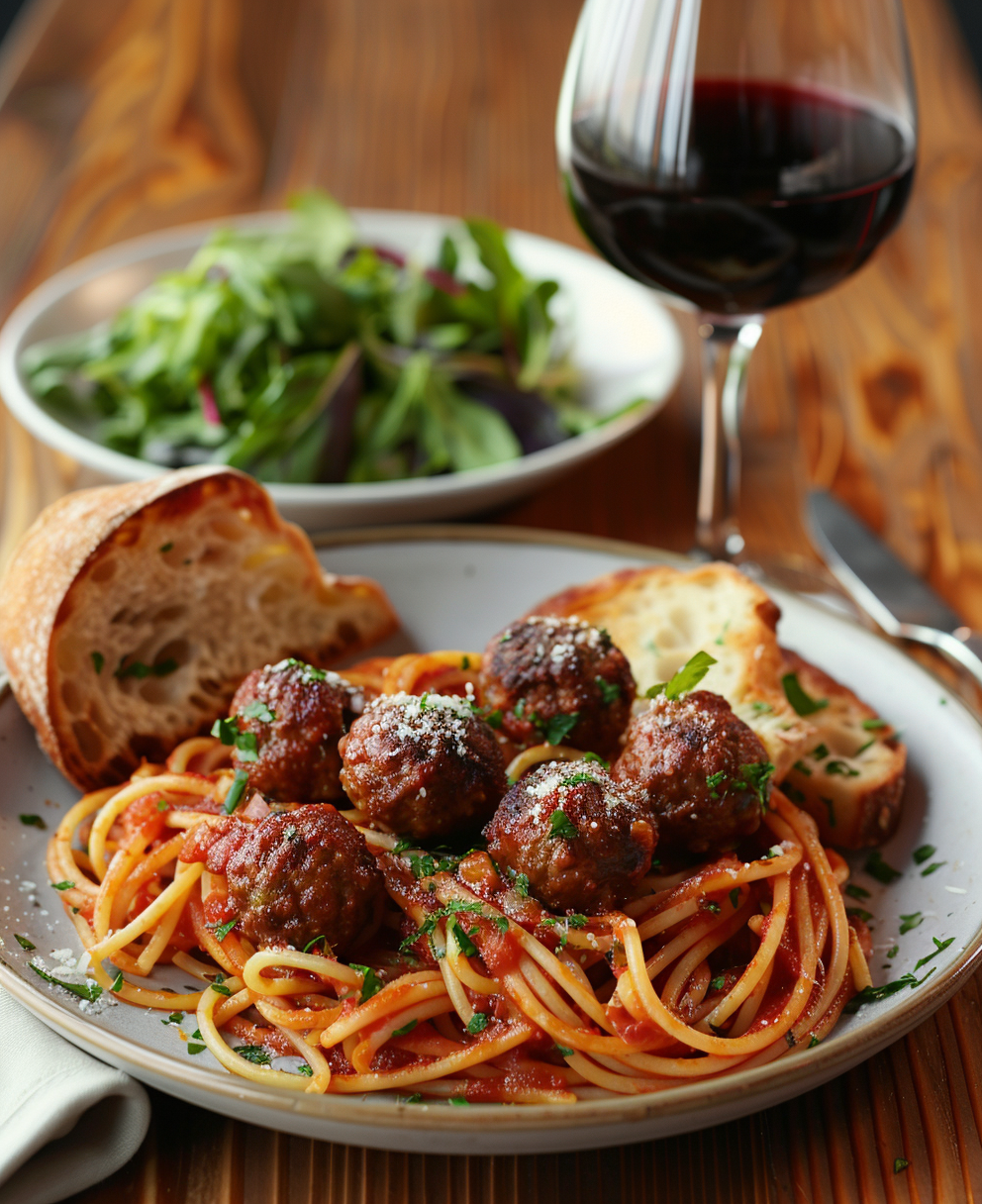 Espaguetis con Albóndigas