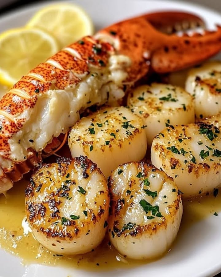 Langosta y Vieiras Ajo