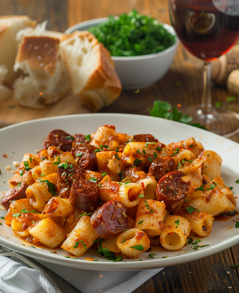 Macarrones con Chorizo