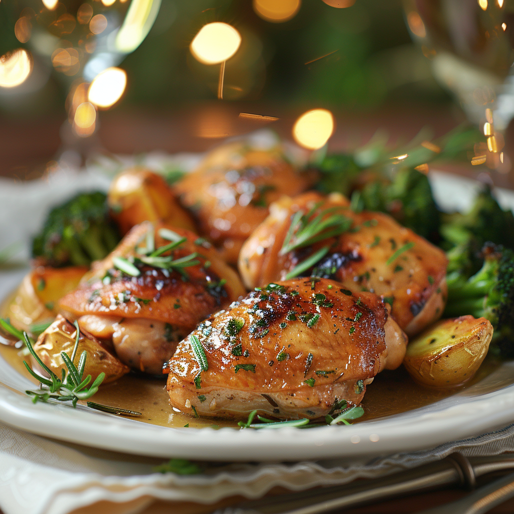 Muslos de Pollo en Salsa de Vino Blanco