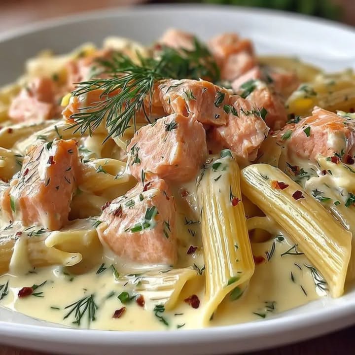 Pasta con Salmón Crema