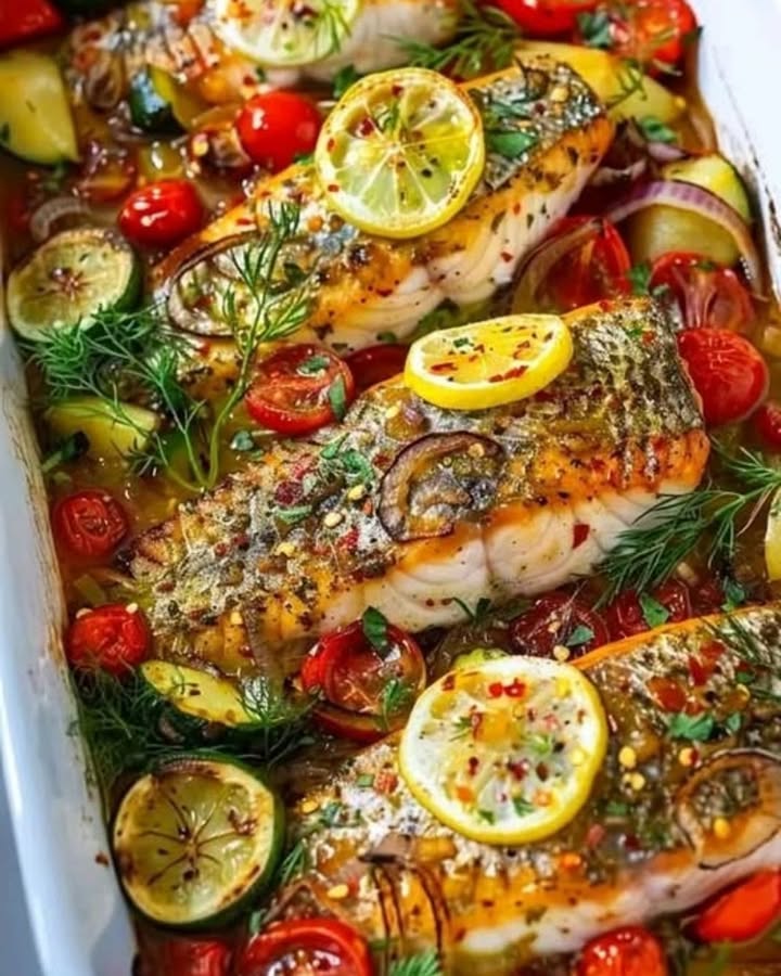 Pescado Mediterráneo Horneado: Receta Fácil y Deliciosa