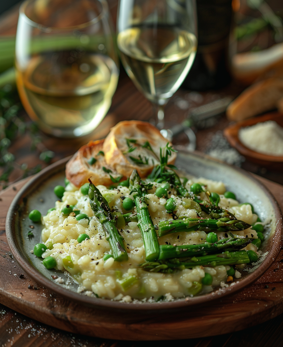 Risotto de Espárragos Verdes