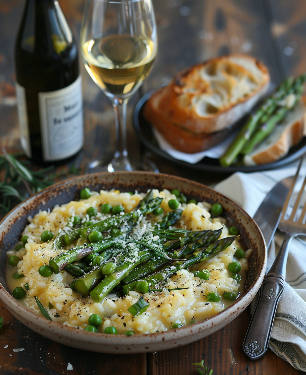 Risotto de Espárragos Verdes