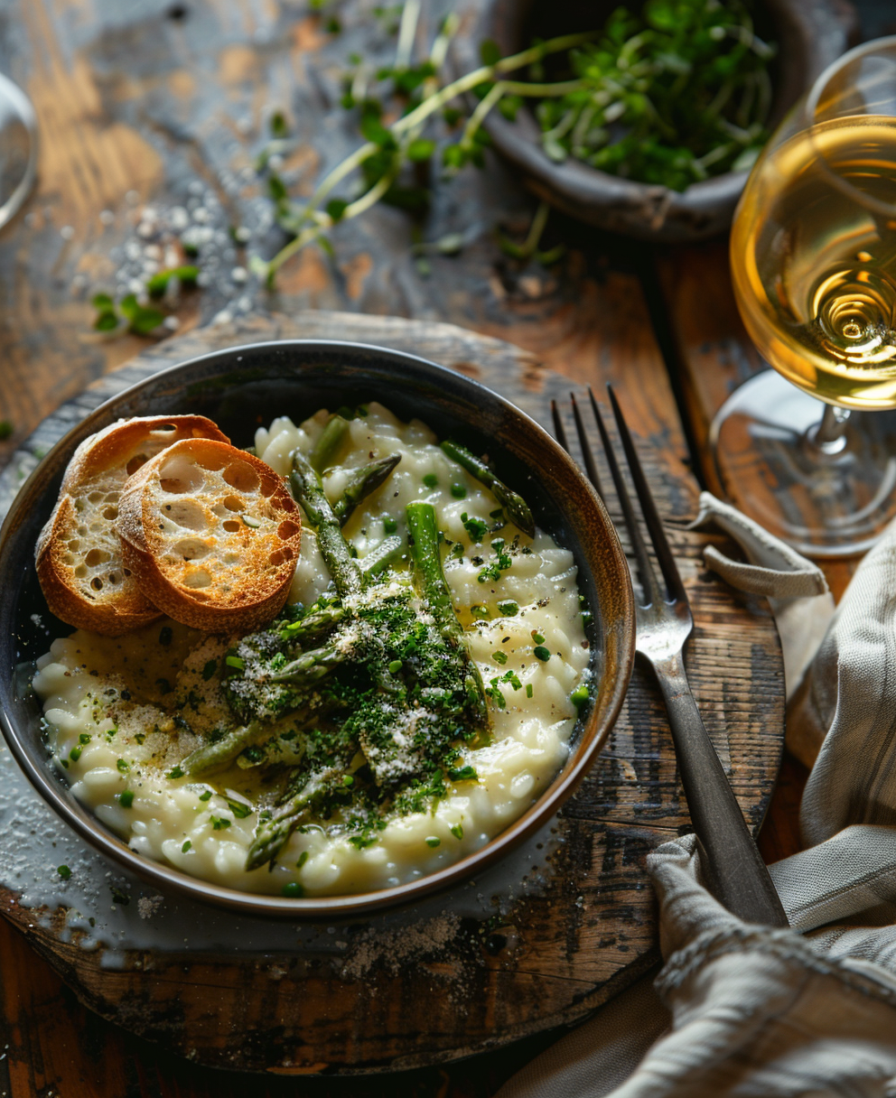 Risotto de Espárragos Verdes