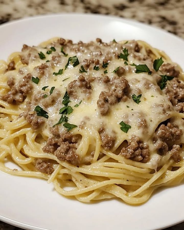 Spaghetti Boloñesa Cremosa