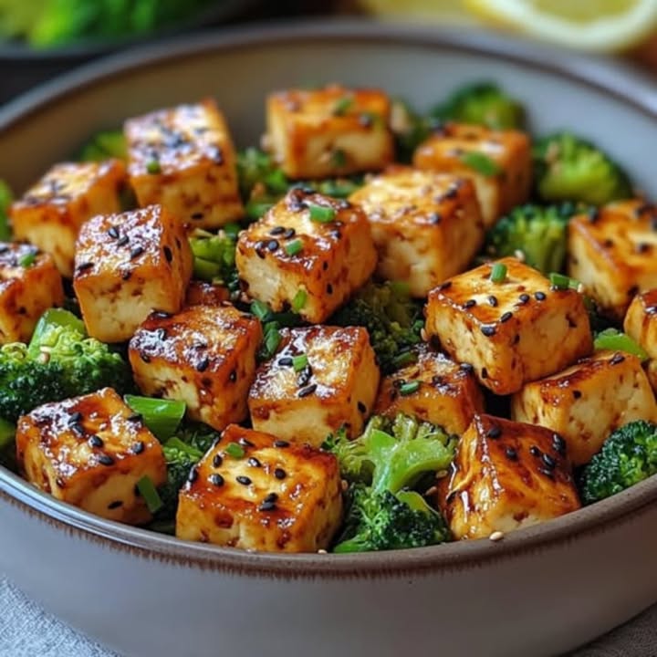 Tofu Crujiente Brócoli Sésamo