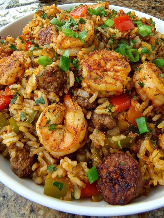 Arroz Cajún con Camarones