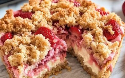 Carrés Cheesecake Fresas: Receta Fácil y Deliciosa