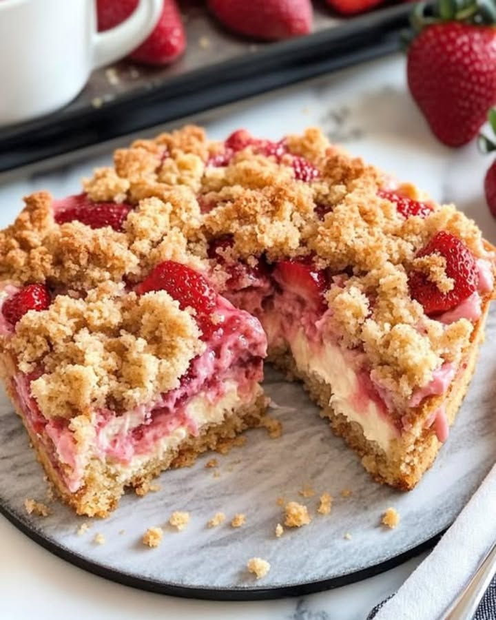 Carrés Cheesecake Fresas