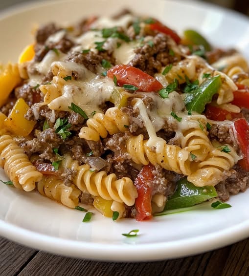 Cazuela Pasta Cheesesteak: La Mejor Receta Auténtica