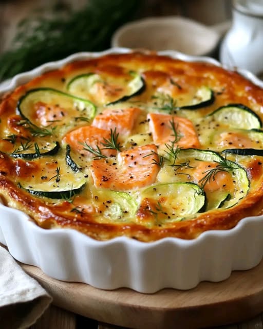 Clafoutis Zucchini Salmón: Receta Fácil y Deliciosa