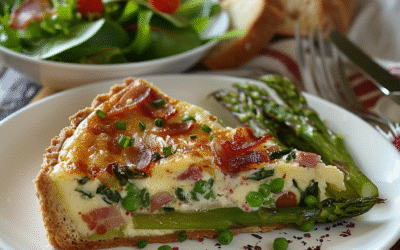 Clafoutis Salado de Espárragos y Bacon: Delicioso y Fácil de Preparar