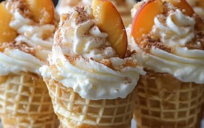 Cônes Cheesecake Melocotón: Receta Fácil y Deliciosa