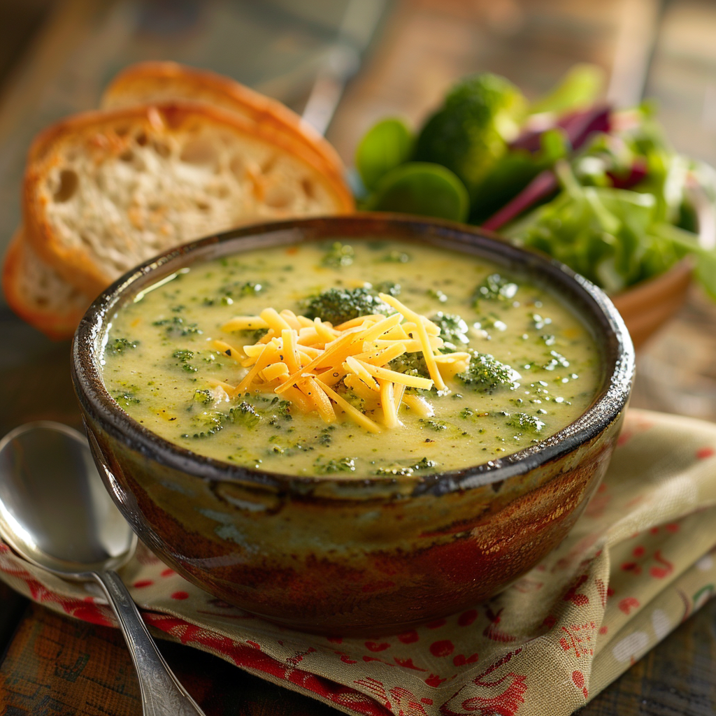 Crema de brócoli con queso