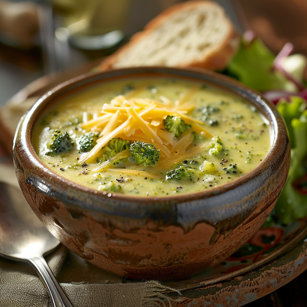 Crema de brócoli con queso