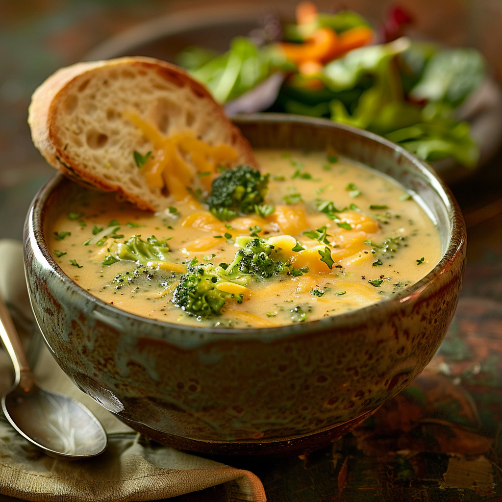 Crema de brócoli con queso