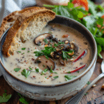 Crema de champiñones al estilo Thai